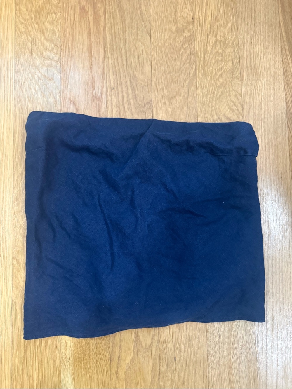 Quince Strapless Navy Linen Top - Picture 2 of 4